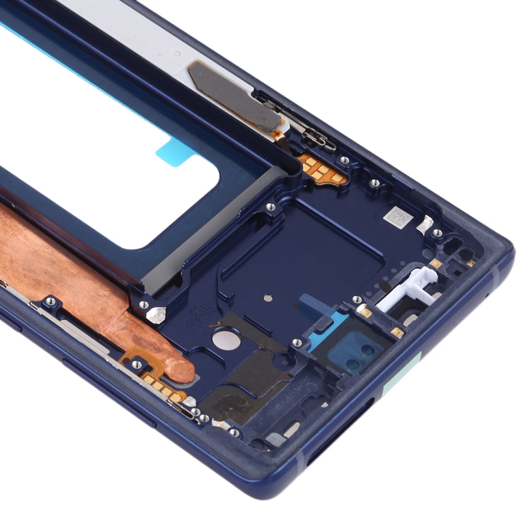 Placa de Marco Medio con teclas laterales para Samsung Galaxy Note 9 SM-N960F / DS SM-N960U SM-N9600 / DS (Azul)