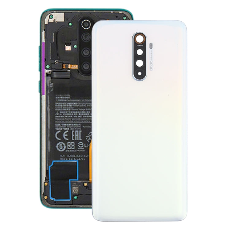 Couvercle arrière de batterie d'origine avec couvercle d'objectif d'appareil photo pour Oppo Realme X2 Pro (blanc)