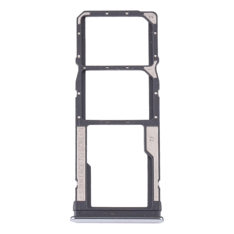 Plateau de carte SIM + plateau de carte SIM + plateau de carte Micro SD pour Xiaomi Redmi Note 8T / Redmi Note 8 (Argent)