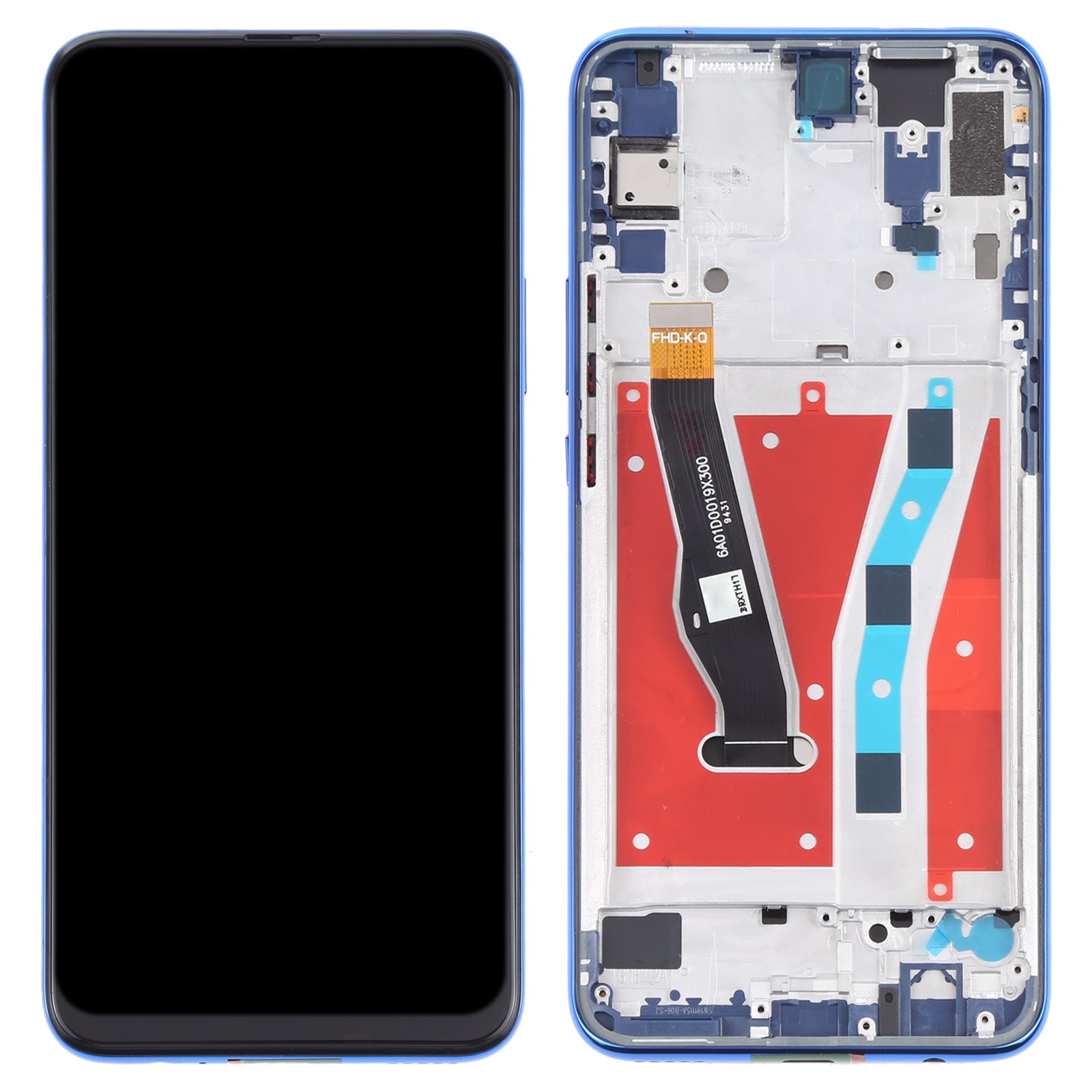 Ecran complet LCD + Tactile + Châssis Huawei Y9 Prime (2019) Bleu