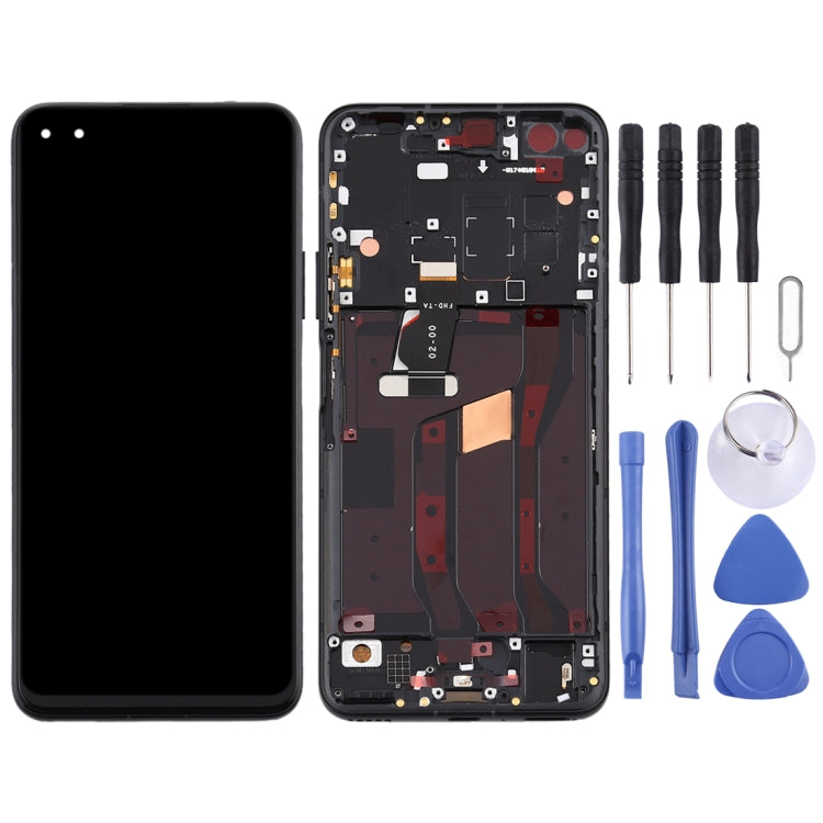 Full LCD Screen and Digitizer Assembly with Frame for Huawei Nova 6 5G (Black)