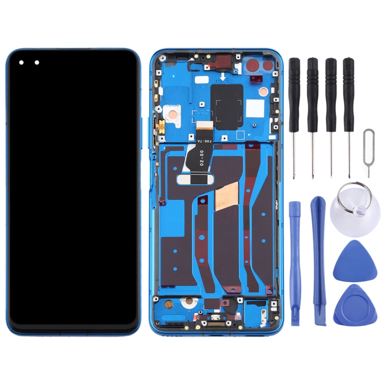 Pantalla LCD y Montaje Completo del Digitalizador con Marco Para Huawei Nova 6 5G (Azul Oscuro)