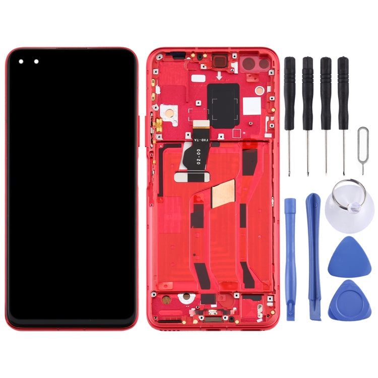 Pantalla LCD y Montaje Completo del Digitalizador con Marco Para Huawei Nova 6 5G (Rojo)