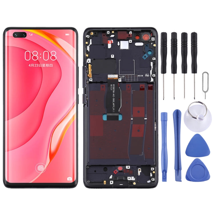 LCD Screen and Digitizer Full Assembly with Frame for Huawei Nova 7 Pro 5G (Black)