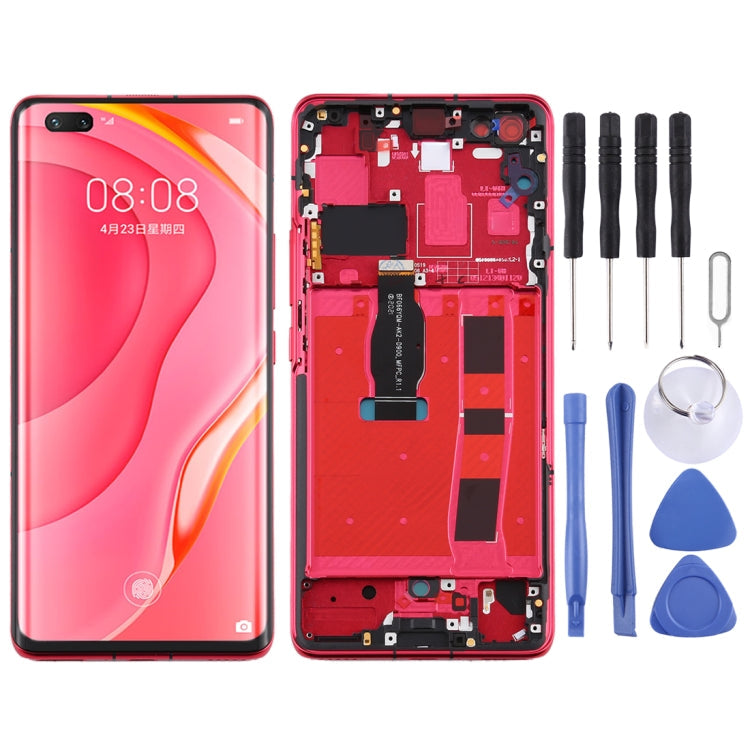 LCD Screen and Digitizer Full Assembly with Frame for Huawei Nova 7 Pro 5G (Red)