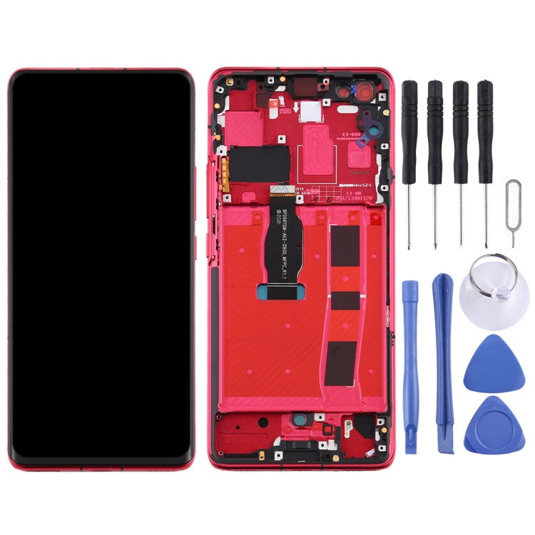 Pantalla LCD y Montaje Completo del Digitalizador con Marco Para Huawei Nova 7 Pro 5G (Rojo)
