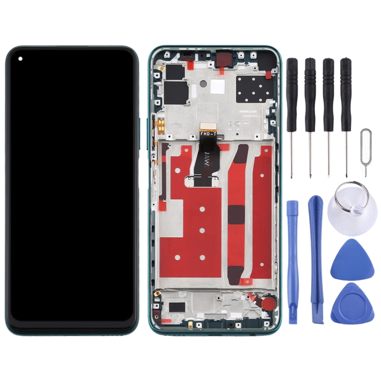 LCD Screen and Digitizer Full Assembly with Frame for Huawei Nova 7 SE (Green)