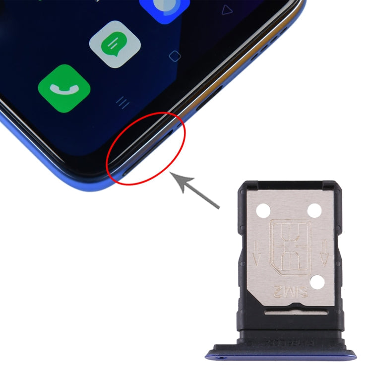 SIM Card Tray + SIM Card Tray For Oppo Realme X50 5G (Purple)