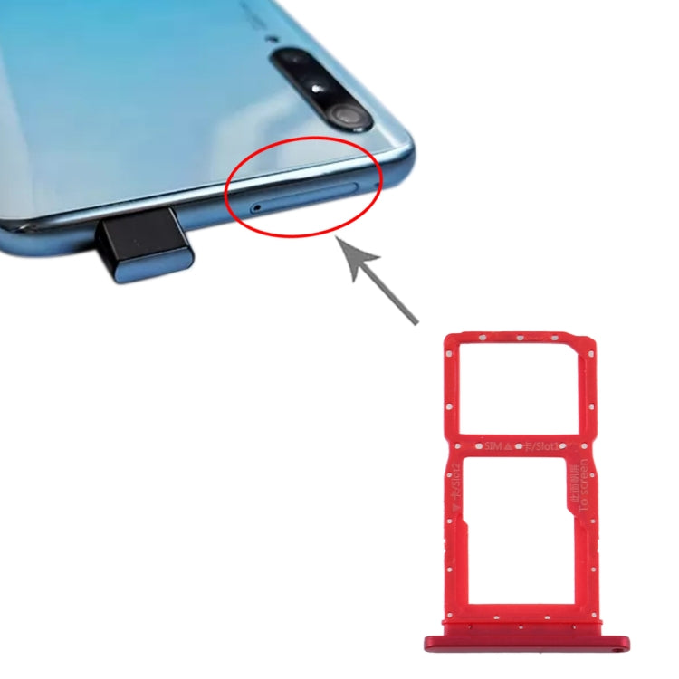 Bandeja de Tarjeta SIM + Bandeja de Tarjeta SIM / Bandeja de Tarjeta Micro SD Para Huawei Y9S 2020 (Rojo)