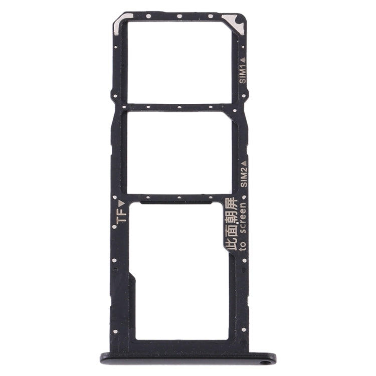SIM Card Tray + SIM Card Tray + Micro SD Card Tray for Huawei Y6S (2020) (Black)