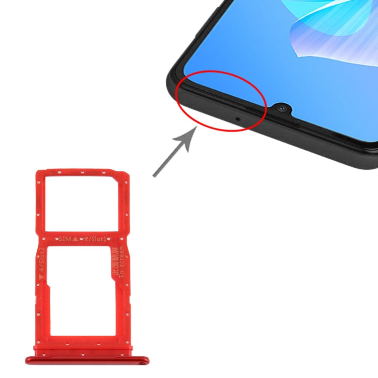 Bandeja de Tarjeta SIM + Bandeja de Tarjeta SIM / Bandeja de Tarjeta Micro SD Para Huawei Enjoy Z 5G (Rojo)