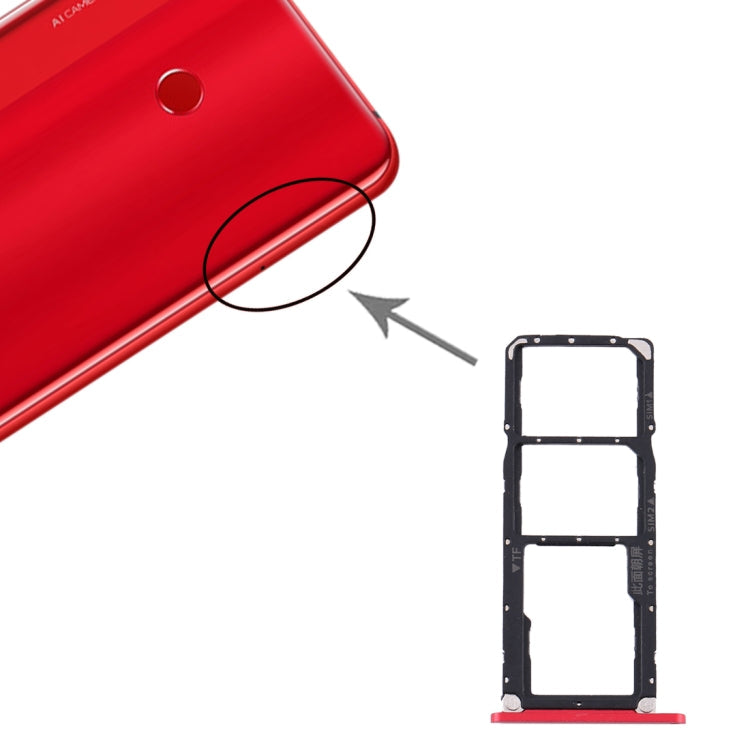 Bandeja Para Tarjeta SIM + Bandeja Para Tarjeta SIM + Bandeja Para Tarjeta Micro SD Para Huawei Enjoy Max (Rojo)