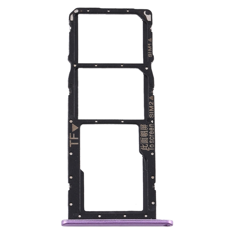 SIM Card Tray + SIM Card Tray + Micro SD Card Tray for Huawei Y8s (Purple)