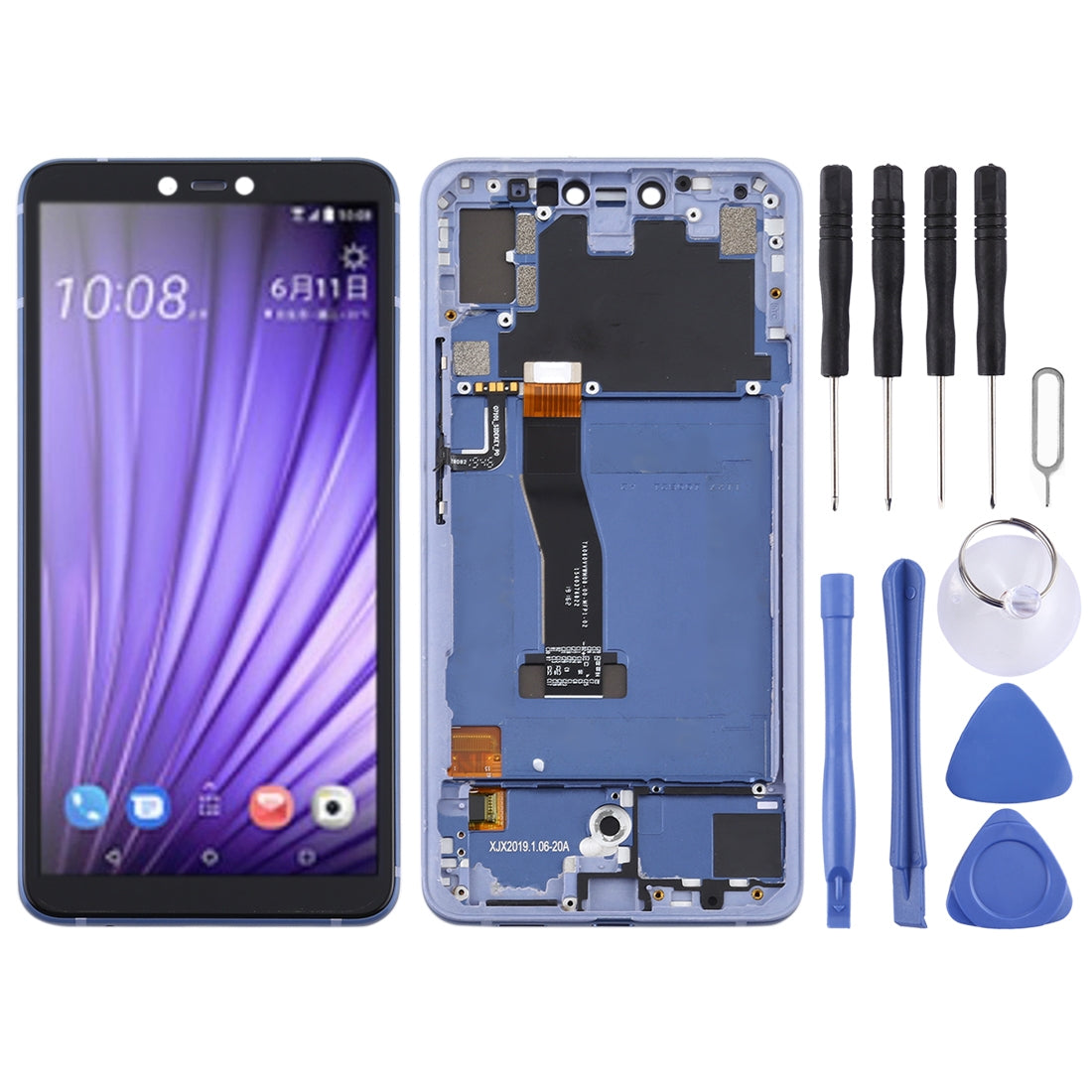 Full Screen LCD + Touch + Frame HTC U19e Purple