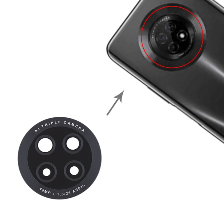 Lentille de caméra arrière 10 pièces pour Huawei Y9a / Enjoy 20 Plus 5G