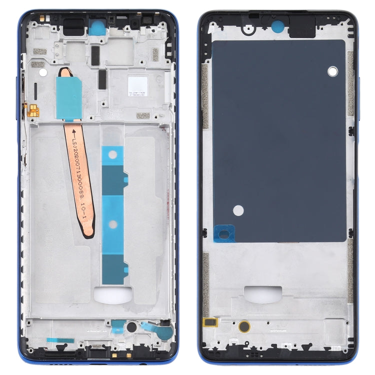 Front Housing LCD Frame Bezel Plate for Xiaomi Poco X3 / Poco X3 NFC M2007J20CG / M2007J20CT (Blue)