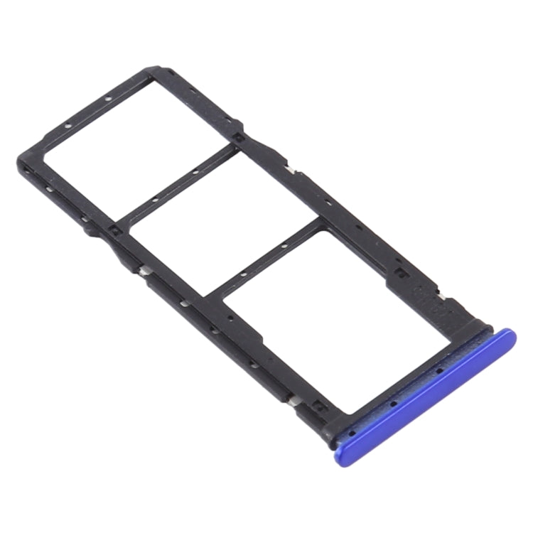 Plateau de carte SIM + plateau de carte SIM + plateau de carte Micro SD pour Xiaomi Redmi 9 (bleu)
