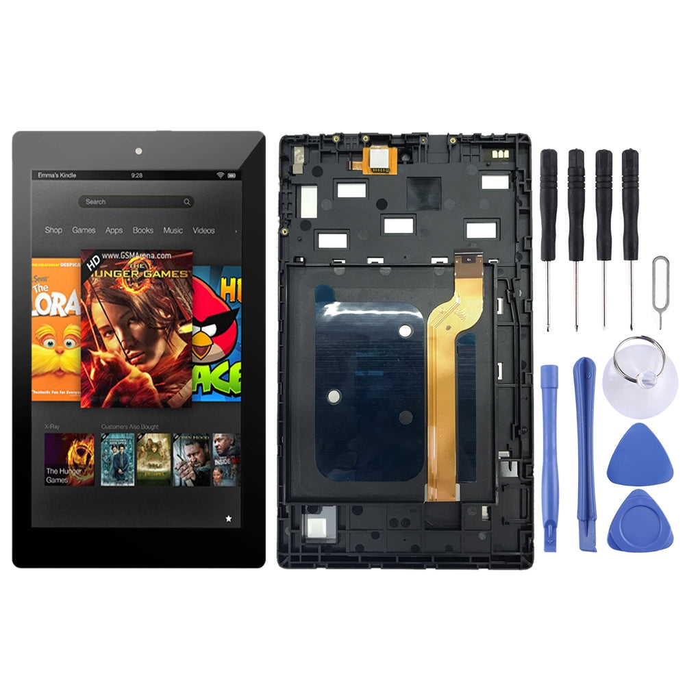 Pantalla LCD + Tactil + Marco Amazon Kindle Fire HD 7 2019 9th M8S26G Negro
