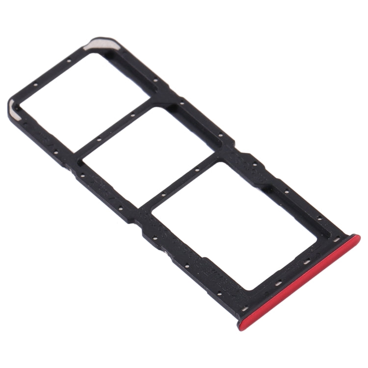 SIM Card Tray + SIM Card Tray + Micro SD Card Tray For Oppo A91 / F15 CPH2001 CPH2021 PCPM00 (Red)