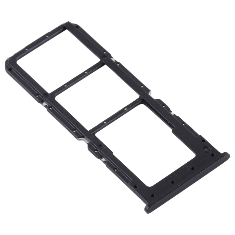 Plateau de carte SIM + plateau de carte SIM + plateau de carte Micro SD pour Oppo A32 PDVM00 (noir)