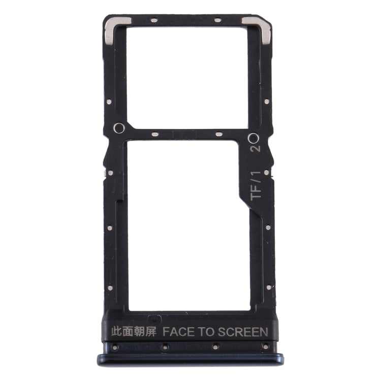 SIM Card Tray + SIM Card Tray / Micro SD Card Tray for Xiaomi Poco X3 / Poco X3 NFC (Black)