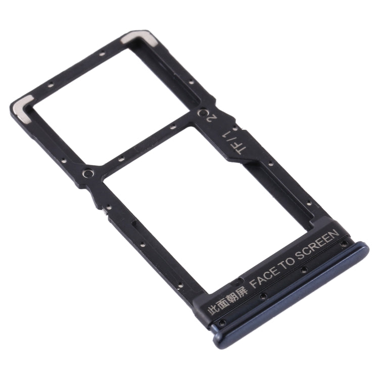 SIM Card Tray + SIM Card Tray / Micro SD Card Tray for Xiaomi Poco X3 / Poco X3 NFC (Black)