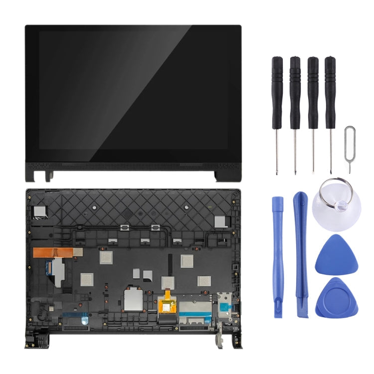 Pantalla LCD y Ensamblaje Completo del Digitalizador con Marco Para Lenovo Yoga Tab 3 10.1 YT3-X50F YT3-X50 (Negro)