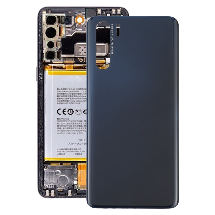 Couvercle arrière de la batterie pour Oppo A91 / F15 PCPM00 CPH2001 CPH2021 (noir)