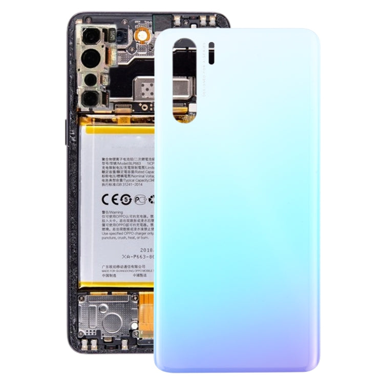 Couvercle arrière de la batterie pour Oppo A91 / F15 PCPM00 CPH2001 CPH2021 (bleu clair)