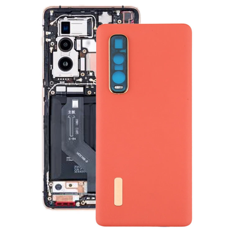 Original Leather Material Battery Back Cover For Oppo Find X2 Pro CPH2025 PDEM30