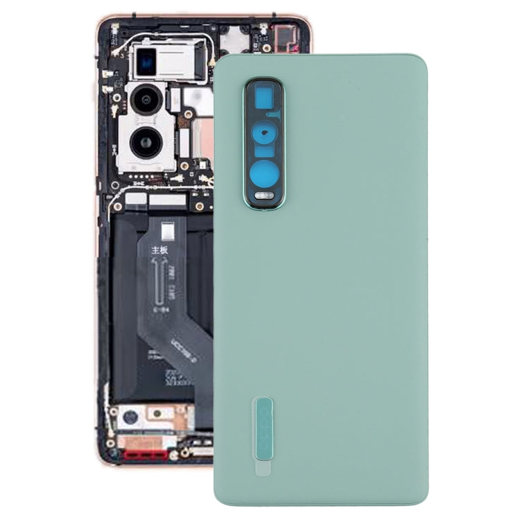 Original Leather Material Battery Back Cover for Oppo Find X2 Pro CPH2025 PDEM30 (Green)