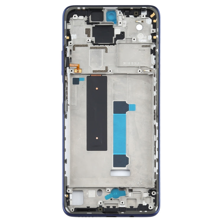 Original Front Housing LCD Frame Bezel Plate For Xiaomi Redmi Note 9 Pro 5G M2007J17C (Blue)