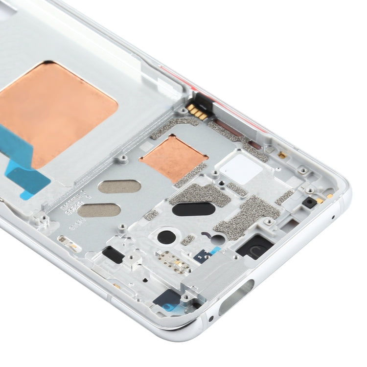 Placa de Bisel de Marco LCD de Carcasa Frontal Original Para Xiaomi Redmi K30 Ultra M2006J10C (Plata)