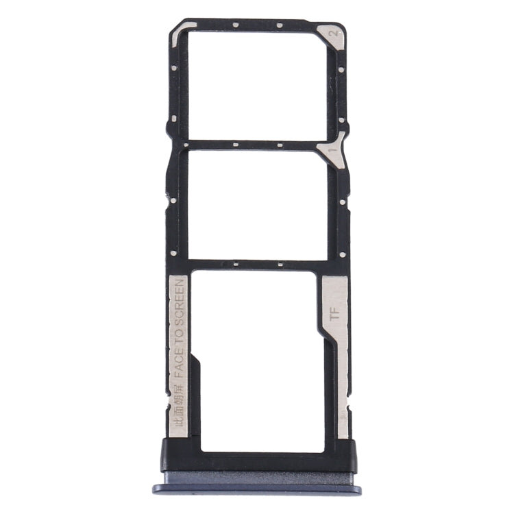 SIM Card Holder SIM Card Tray + Micro SD Card Tray For Xiaomi Redmi Note 9 5G / Redmi Note 9T M2007J22G M2007J22C (Black)