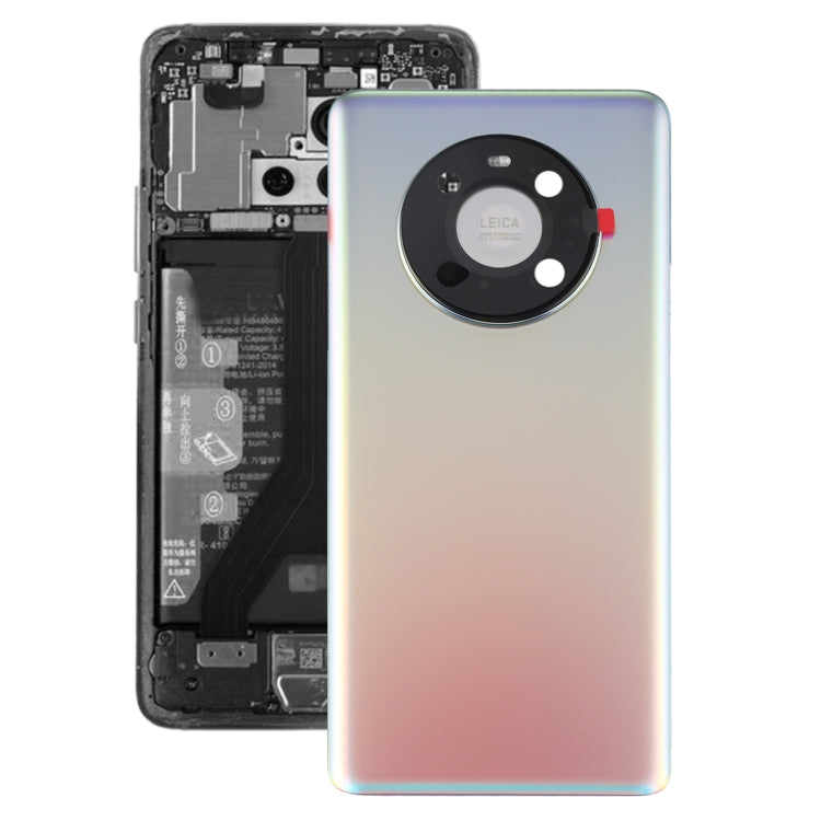 Original Battery Back Cover with Camera Lens Cover for Huawei Mate 40 (Silver)