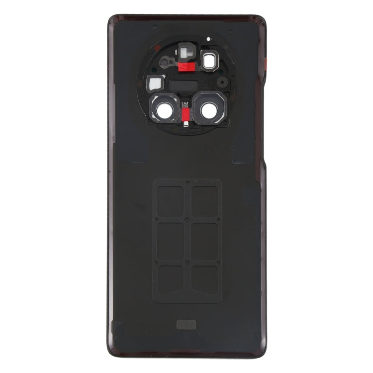 Coque arrière de batterie d'origine avec couvercle d'objectif d'appareil photo pour Huawei Mate 40 Pro (noir)