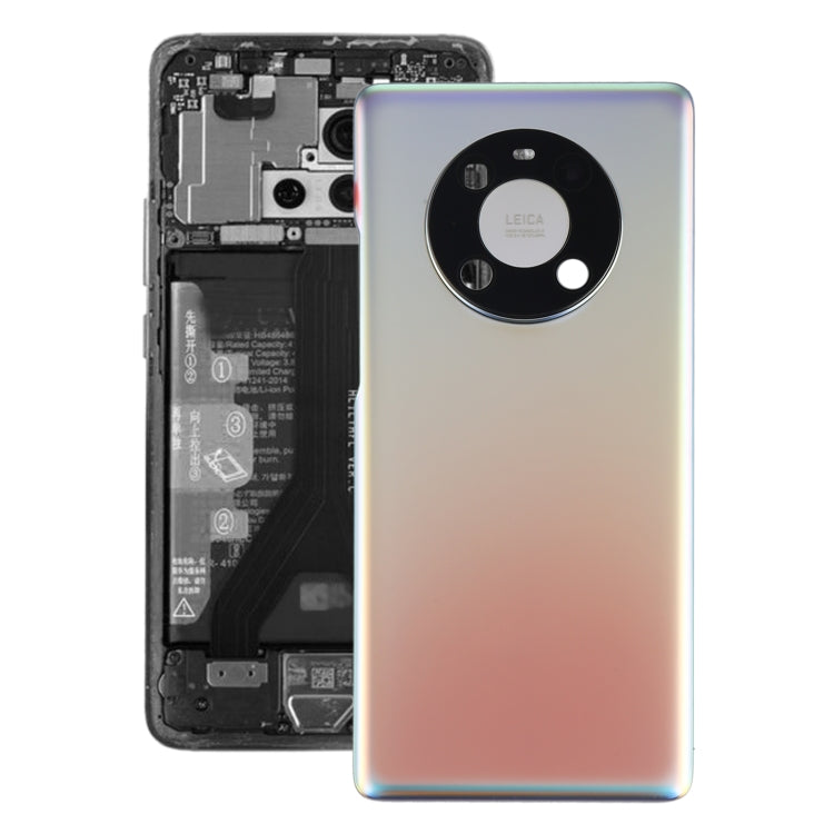 Original Battery Back Case with Camera Lens Cover for Huawei Mate 40 Pro (Silver)