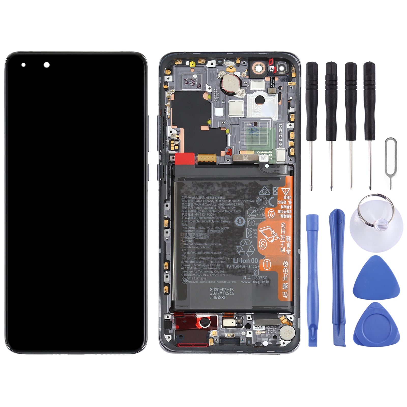 Ecran Complet LCD + Tactile + Châssis Huawei P40 Pro