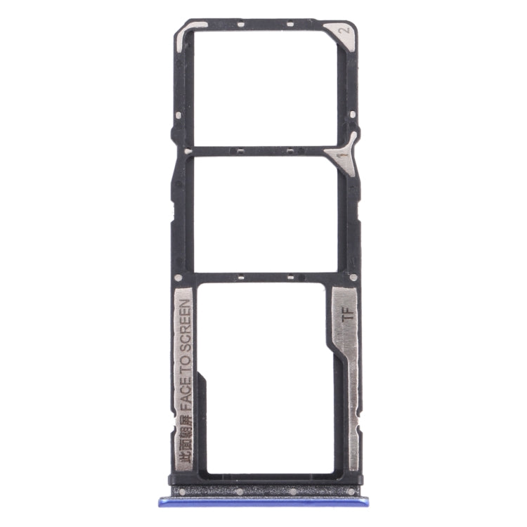 Carte SIM + Carte SIM + Plateau de Carte Micro SD pour Xiaomi Poco M3 M2010J19CG M2010J19CI (Bleu)