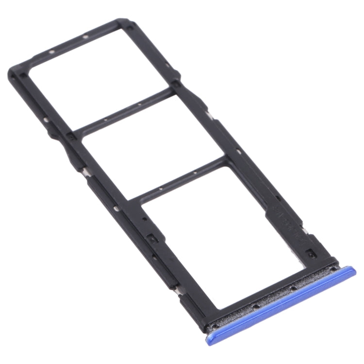 SIM Card + SIM Card + Micro SD Card Tray for Xiaomi Poco M3 M2010J19CG M2010J19CI (Blue)