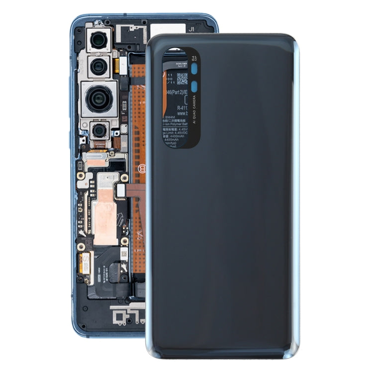 Coque arrière de batterie d'origine pour Xiaomi MI Note 10 Lite M2002F4LG M1910F4G (Noir)