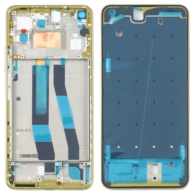 Plaque de lunette de cadre LCD de portefeuille avant d'origine pour Xiaomi MI 11 Lite 5G / MI 11 Youth / 11 Lite 5G NE (jaune)