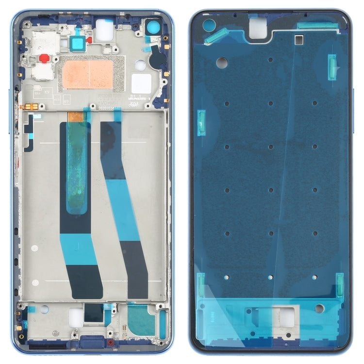 Placa de Bisel de Marco de la LCD de la Carcasa Delantera Original Para Xiaomi MI 11 Lite 4G M2101K9AG (Azul)