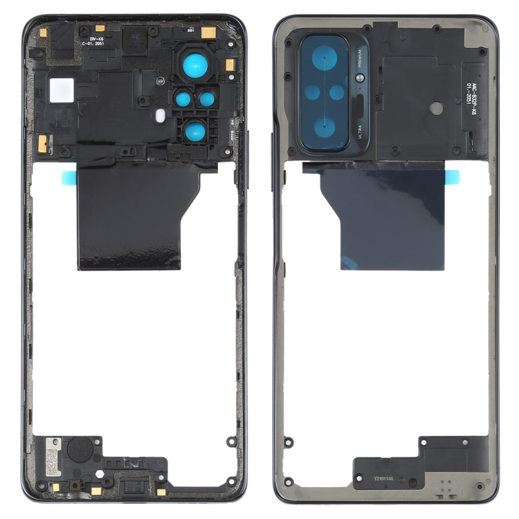 Middle Frame Bezel Plate For Xiaomi Redmi Note 10 Pro Max / Redmi Note 10 Pro / Redmi Note 10 Pro (India) M2101K6P M2101K6G M2101K6I (Black)