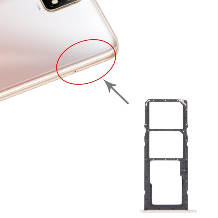 Tarjeta SIM + Tarjeta SIM + Micro SD Tarjeta Bandeja Para Huawei Enjoy de 20 SE 4G (Oro)