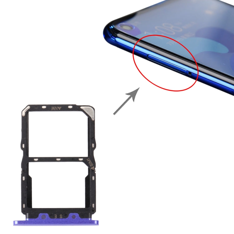SIM Card + NM Card Tray for Huawei Nova 5 Pro (Purple)