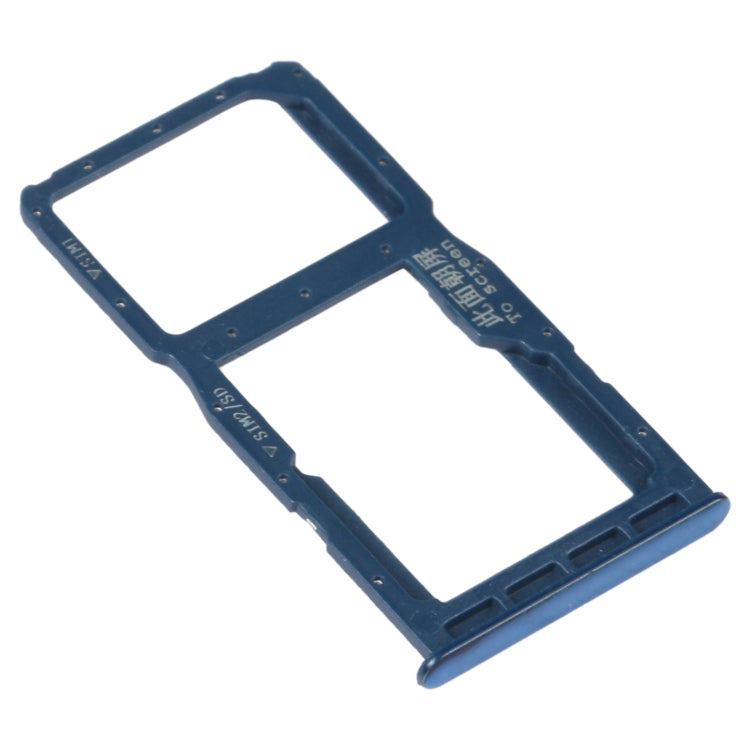 SIM Card + SIM Card / Micro SD Card Tray for Huawei Nova 4e (Blue)