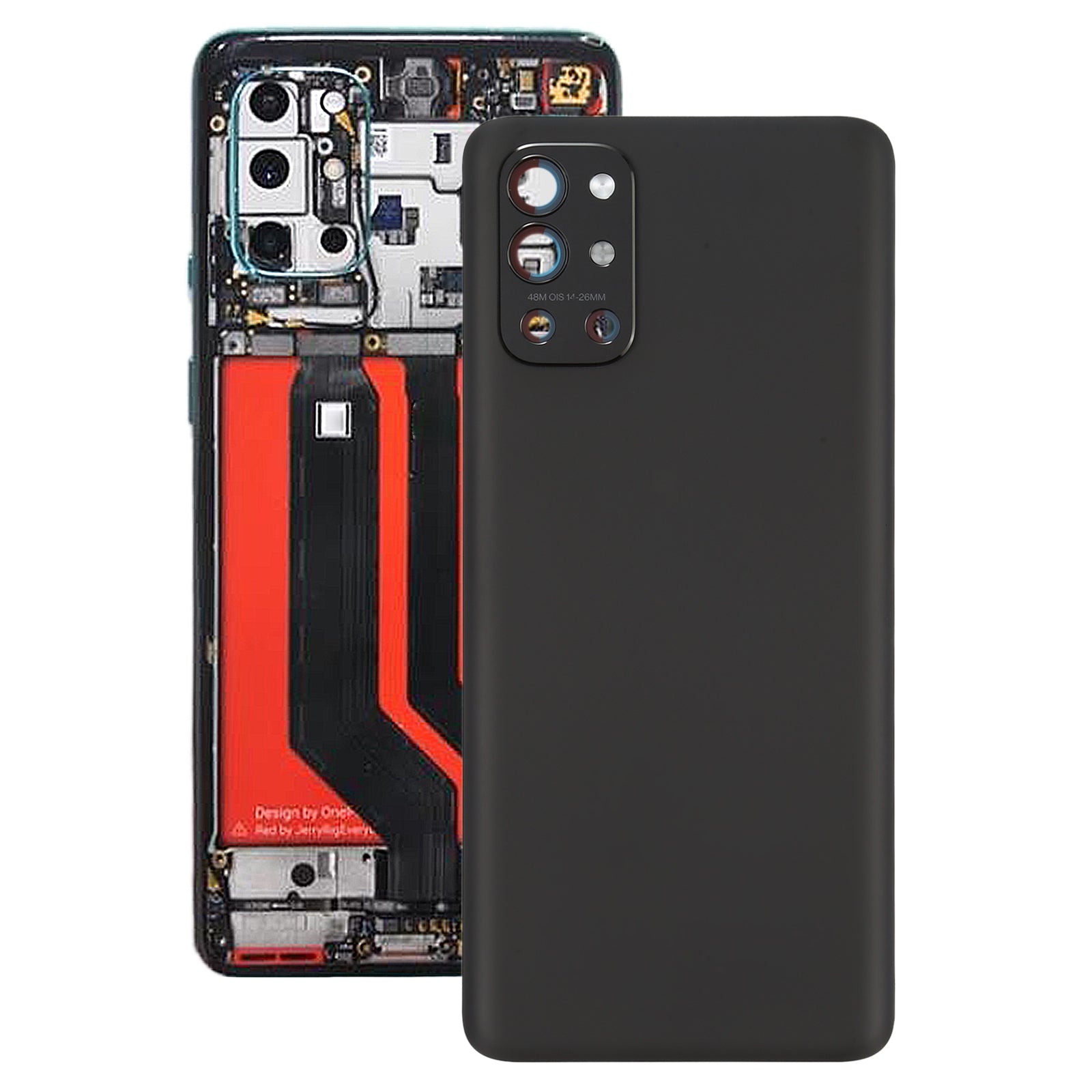 Battery Cover Back Cover + Rear Camera Lens OnePlus 9R Black