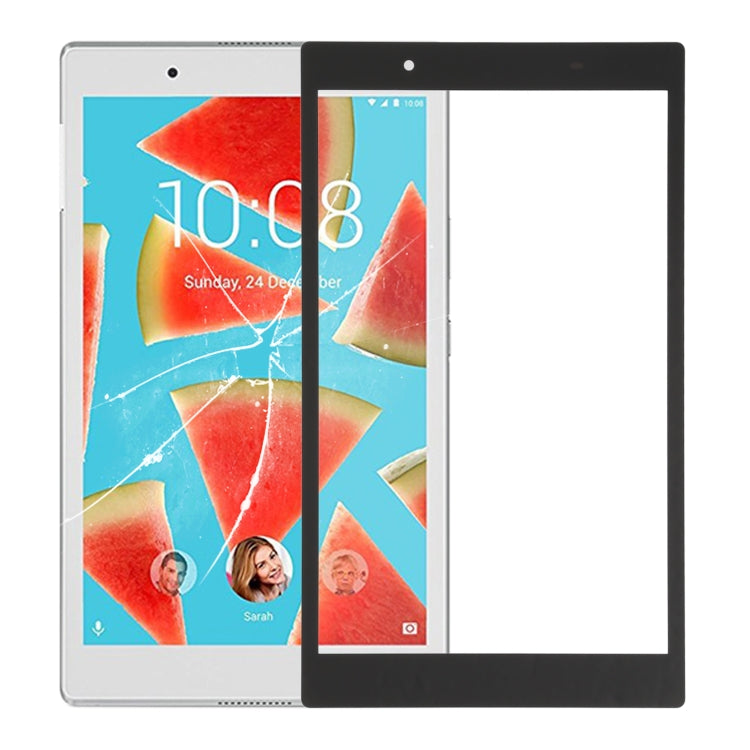 Front Screen Outer Glass Lens for Lenovo Tab 4 / TB-8504F / TB-8504X (Black)