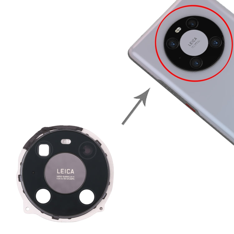 Couvercle d'objectif d'appareil photo pour Huawei Mate 40 Pro (noir)